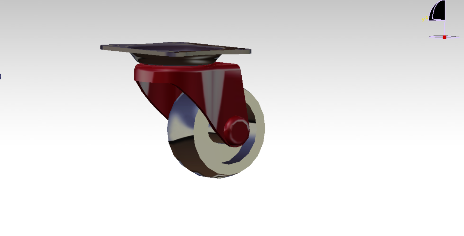Swiveling wheel of trolleys - CADBASICS